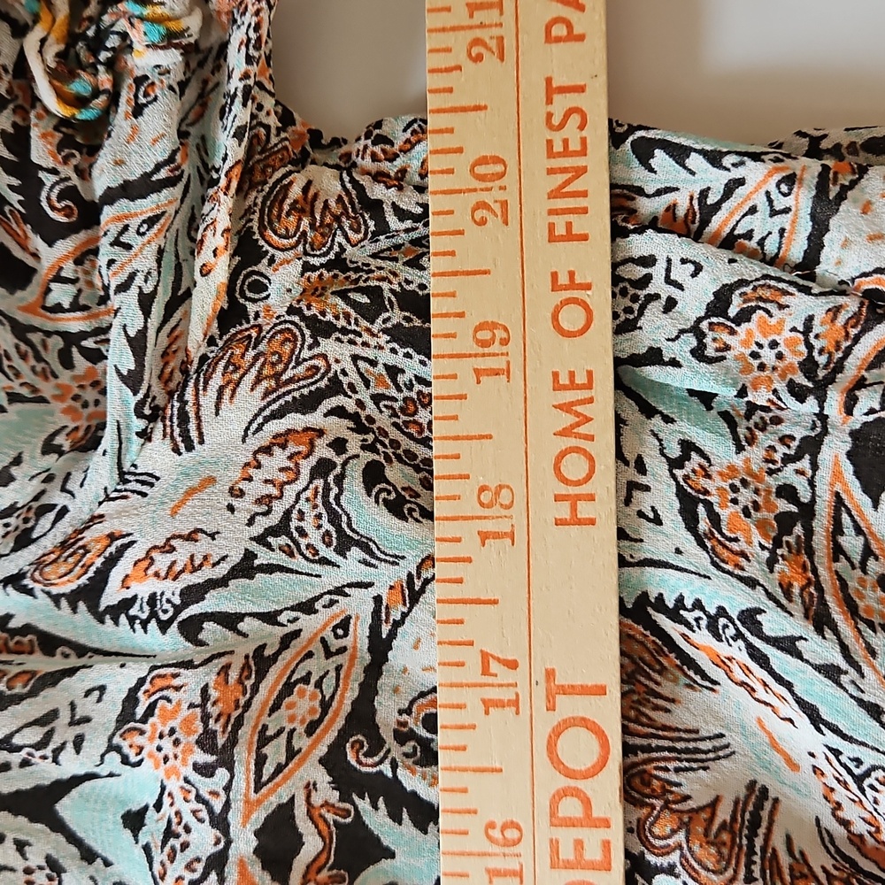 By Anthropologie XL Ruffle Wrap Smock Hem Paisley Blouse Top Boho Poet Romantic - Picture 9 of 11